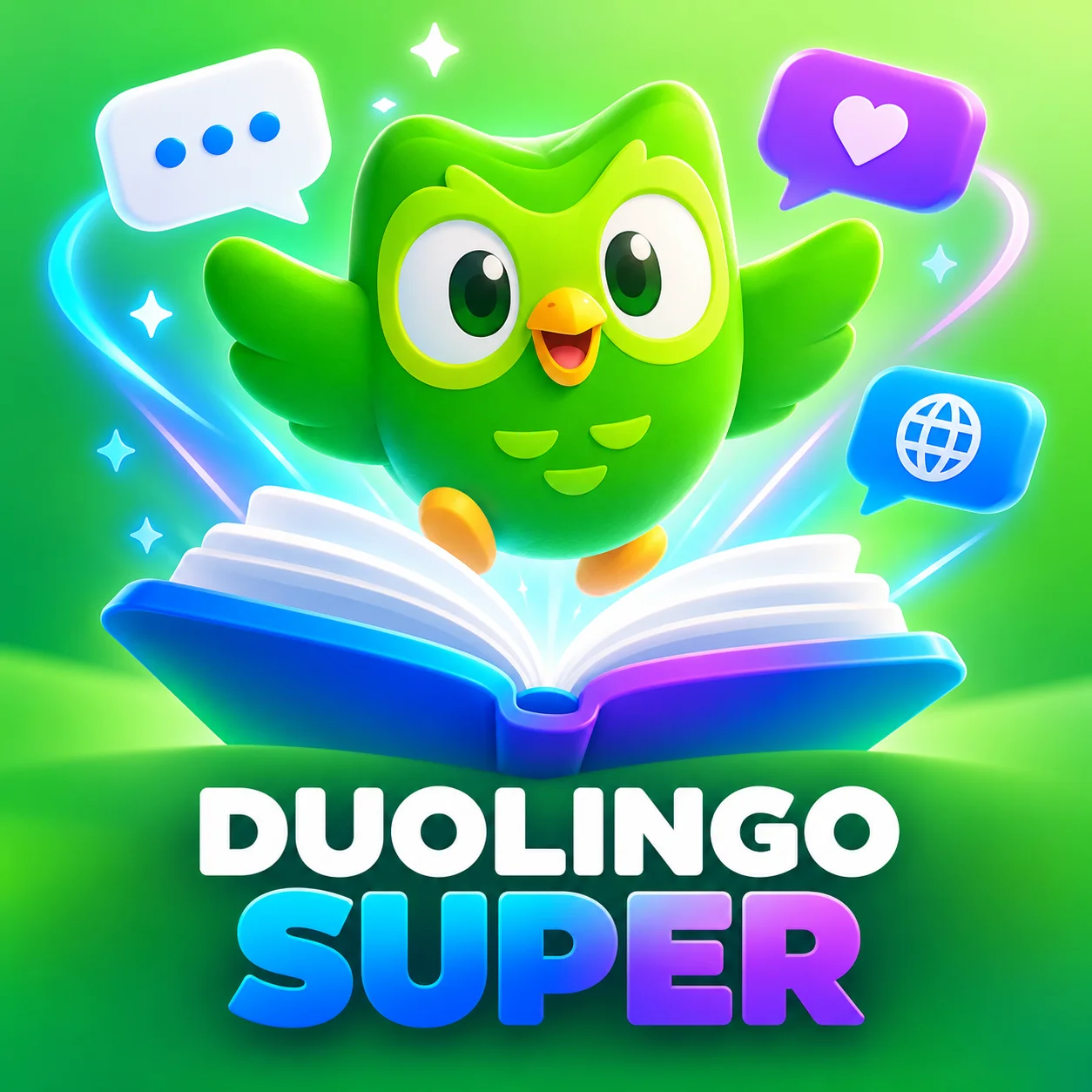 Ảnh minh họa Duolingo Super nâng chính chủ 12 tháng